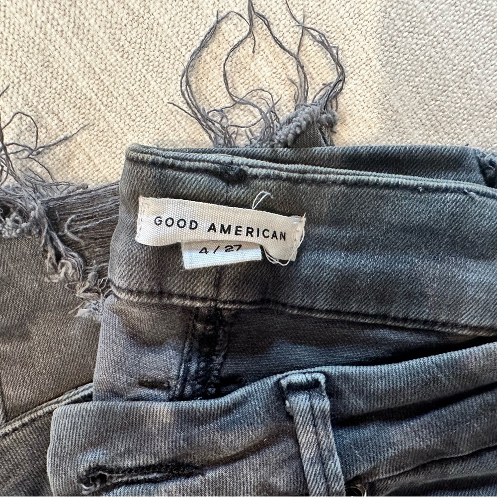 Good American Charcoal Ankle Jeans